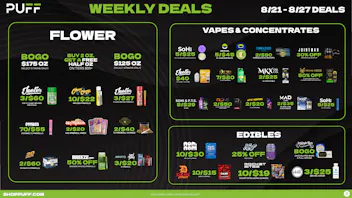 PUFF Bay City - RECREATIONAL 21+ 💚Puff Weekly Deals 8/21-8/27 💚