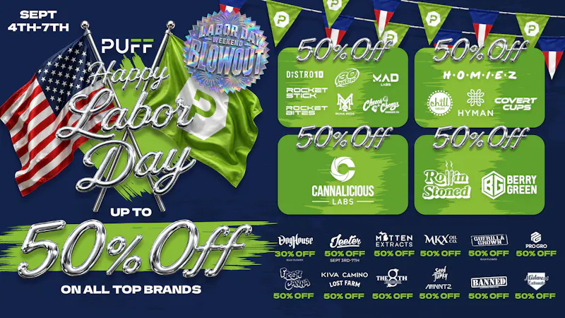 PUFF Oscoda - RECREATIONAL 21+ LABOR DAY WEEKEND SALE!!