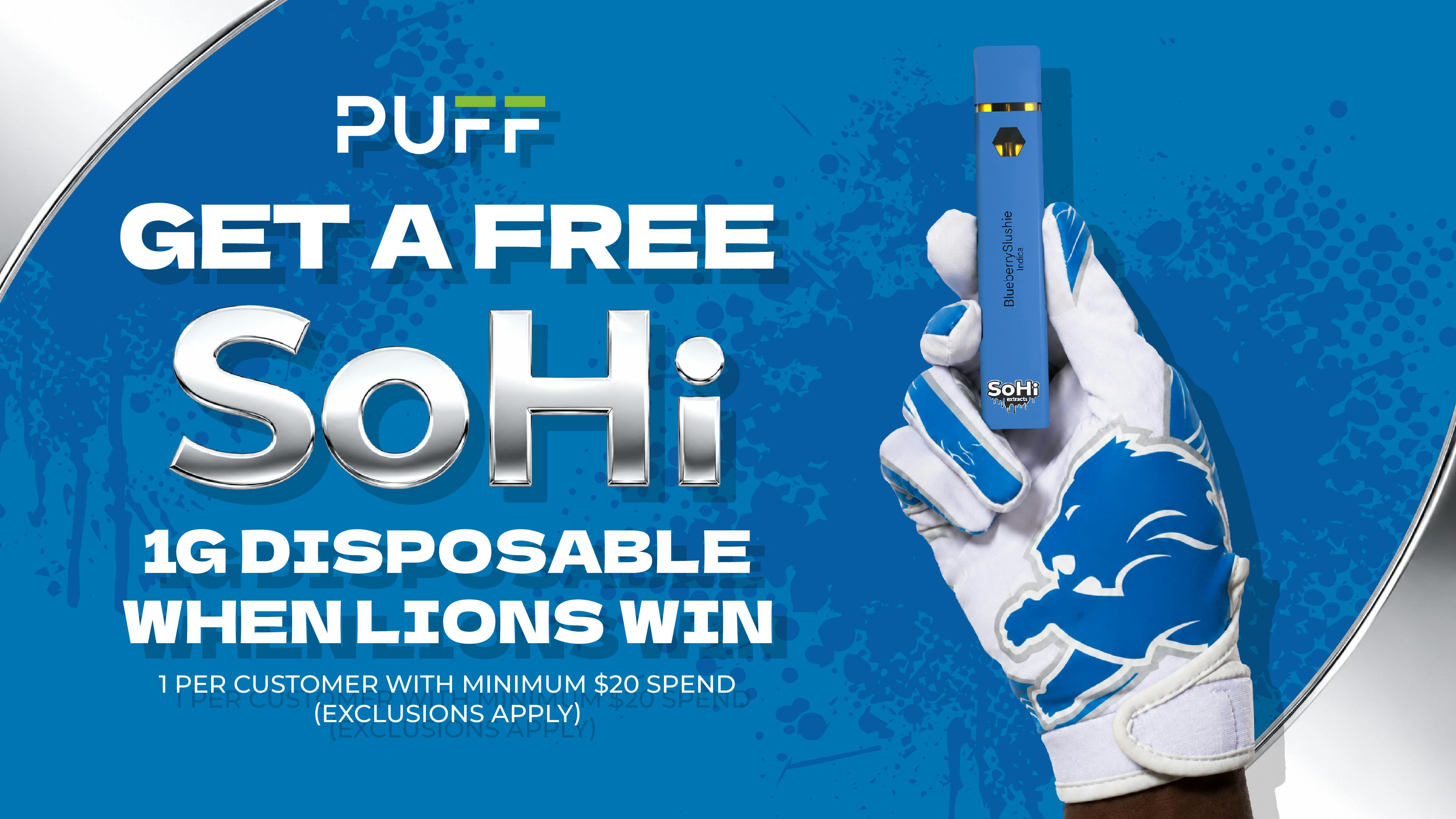 PUFF Traverse City - RECREATIONAL 21+ LIONS WIN PROMO!!!!