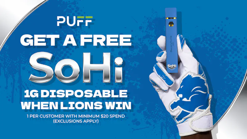 PUFF Traverse City - RECREATIONAL 21+ LIONS WIN PROMO!!!!