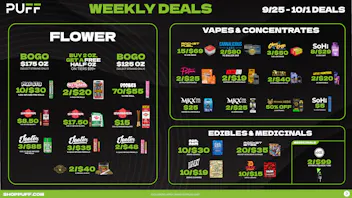PUFF Kalamazoo - RECREATIONAL 21+ 💚💨Puff's Weekly Deals 9/25-10/1 💨💚