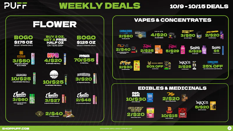 PUFF Madison Heights - Recreational 21+ !WEEKLY DEALS!