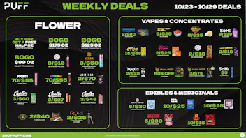 PUFF Oscoda - RECREATIONAL 21+ 💚💨Puff's Weekly Deals 10/23-10/29 💨💚