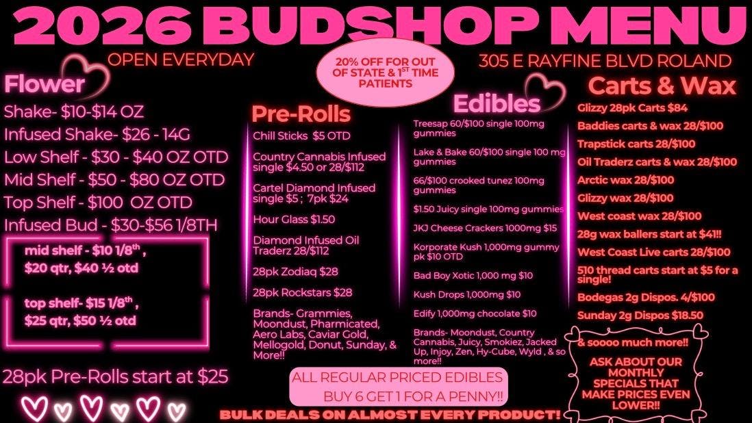 The Bud Shop ROCKSTAR 28 PK PRE-ROLLS $22!