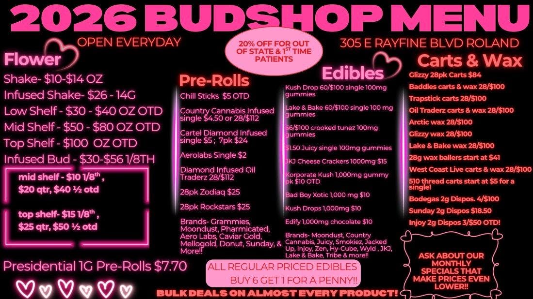 The Bud Shop COME CHECK OUT OUR VALENTINE FLOWER SPECIALS!