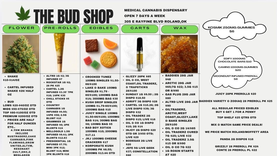 The Bud Shop APRIL MONTHLY SALES IN STORE, COME CHECK THEM OUT!