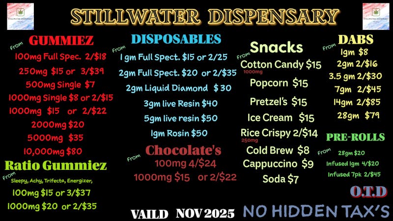 Stillwater Dispensary 1000mg Cotton Candy : Best Flower in Town