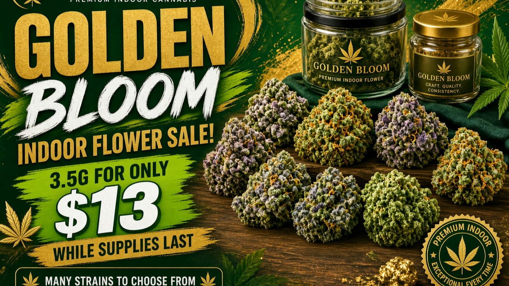 Stillwater Dispensary 🔥 Golden Bloom Premium Indoor Flower is HERE! 🌿✨