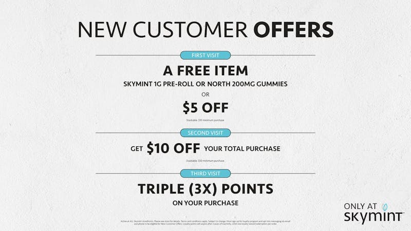 Skymint Lansing – Saginaw St. (Recreational) New Customer Offers