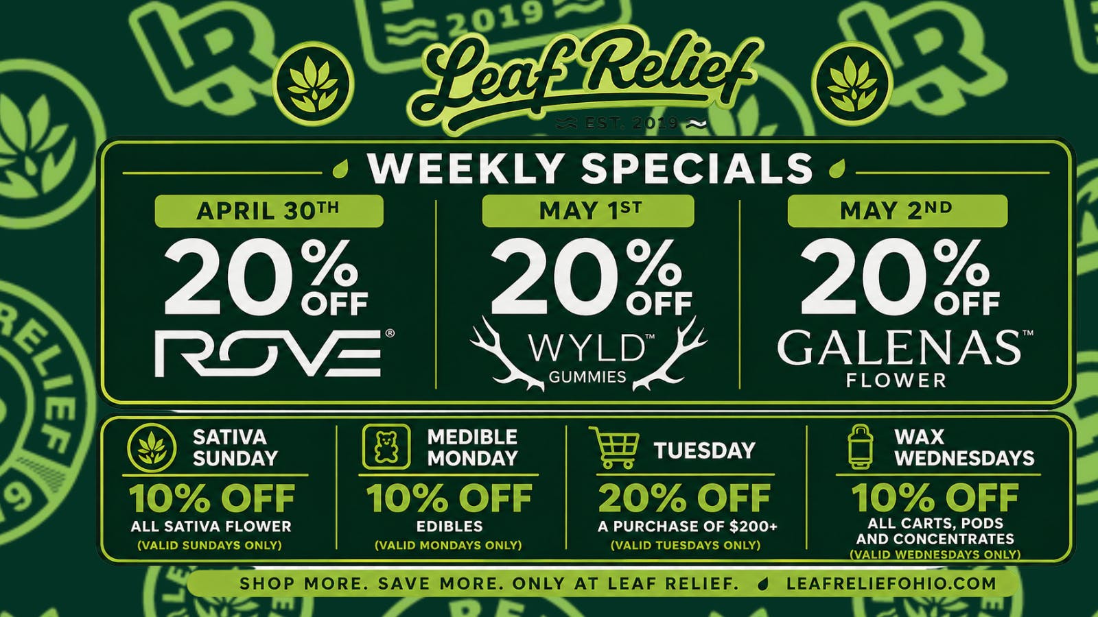 Leaf Relief - Reynoldsburg Leaf Relief - Reynoldsburg - WEEKLY DEALS