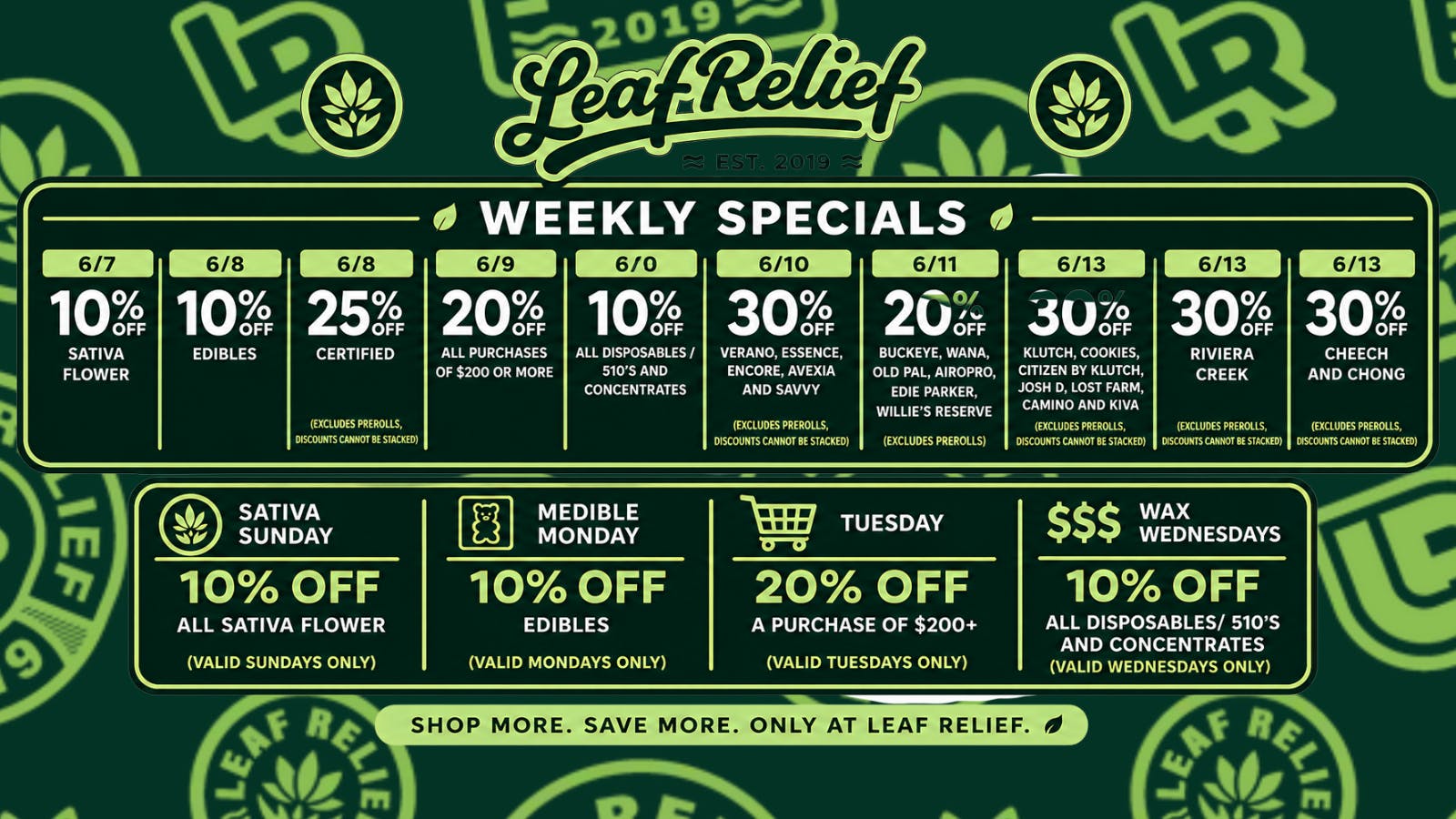 Leaf Relief - Youngstown 10% off Sativa flower