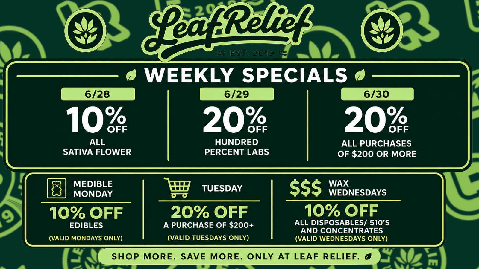 Leaf Relief - Reynoldsburg 20% off Hundred Percent Labs Vapes