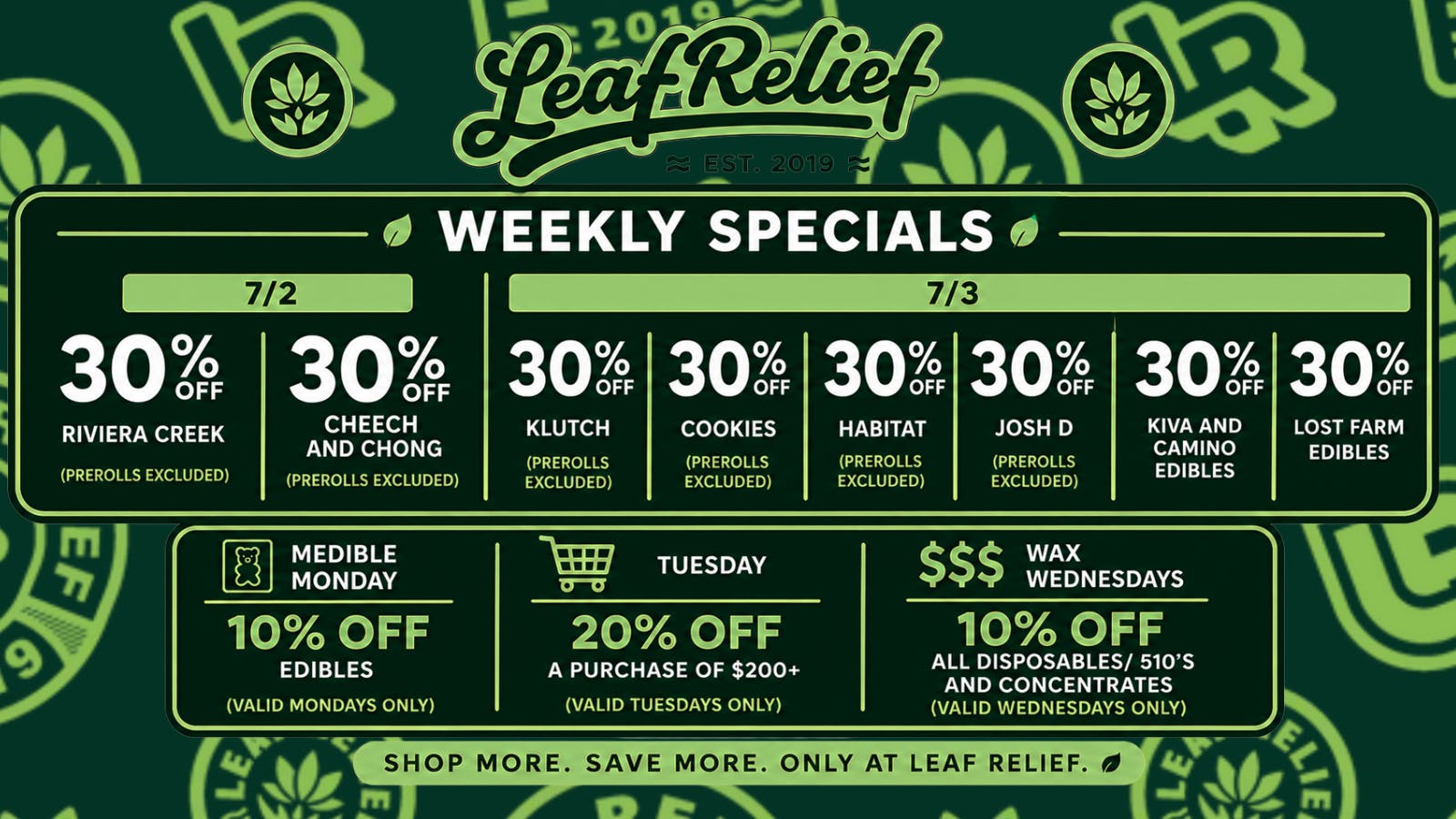 Leaf Relief - Reynoldsburg 30% OFF YOUR FAVORITE BRANDS!!!