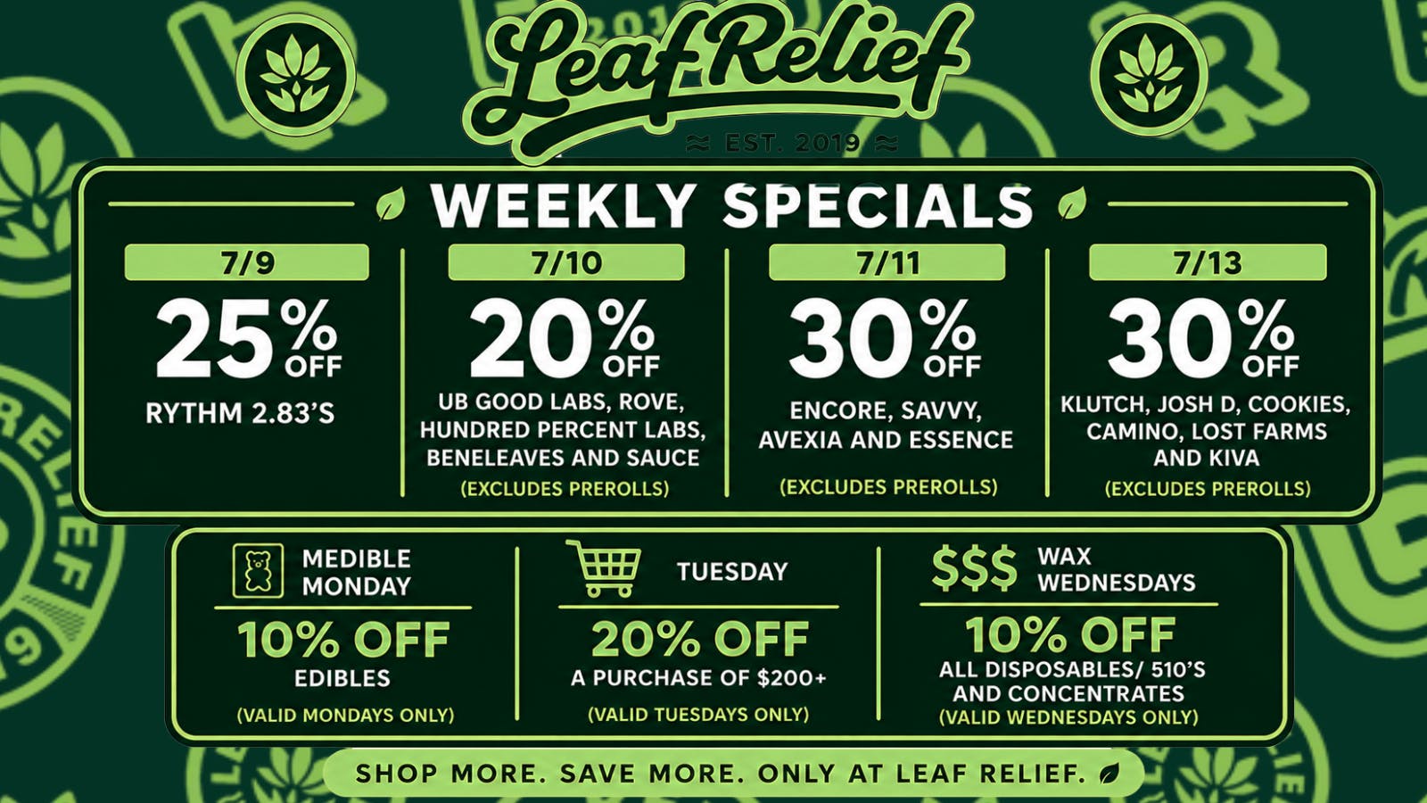 Leaf Relief - Reynoldsburg 20% Off at Leaf Relief! Shop your favorite brands!