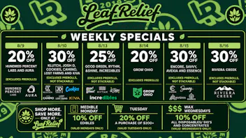Leaf Relief - Youngstown 30% off Klutch, Josh D, Cookies, Camino, Lost Farm