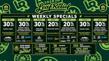 Leaf Relief - Reynoldsburg 30% off Klutch, Josh D, Cookies, Camino, Kiva