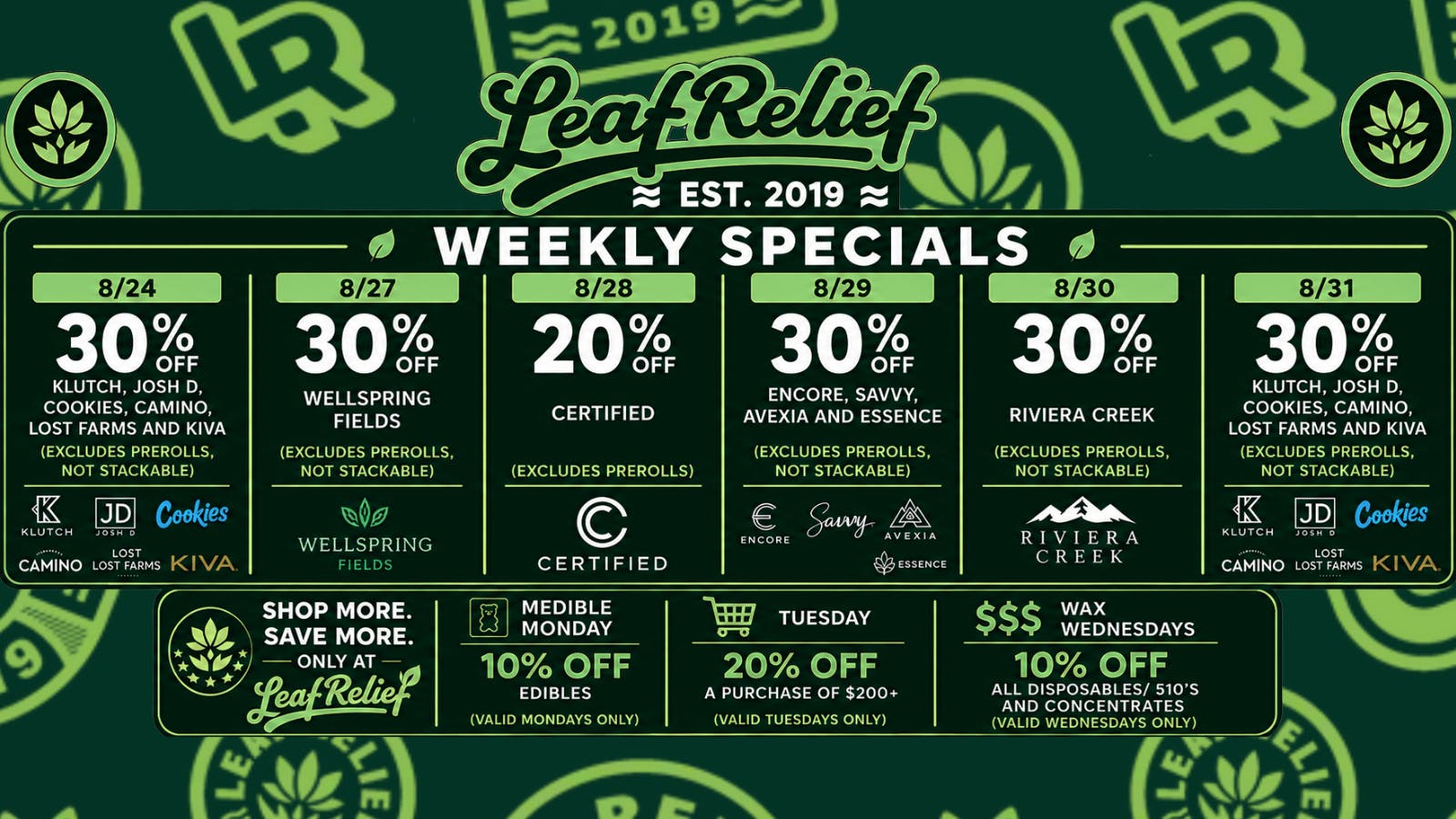 Leaf Relief - Reynoldsburg 30% off Wellspring Fields, Certified, Riviera Cree