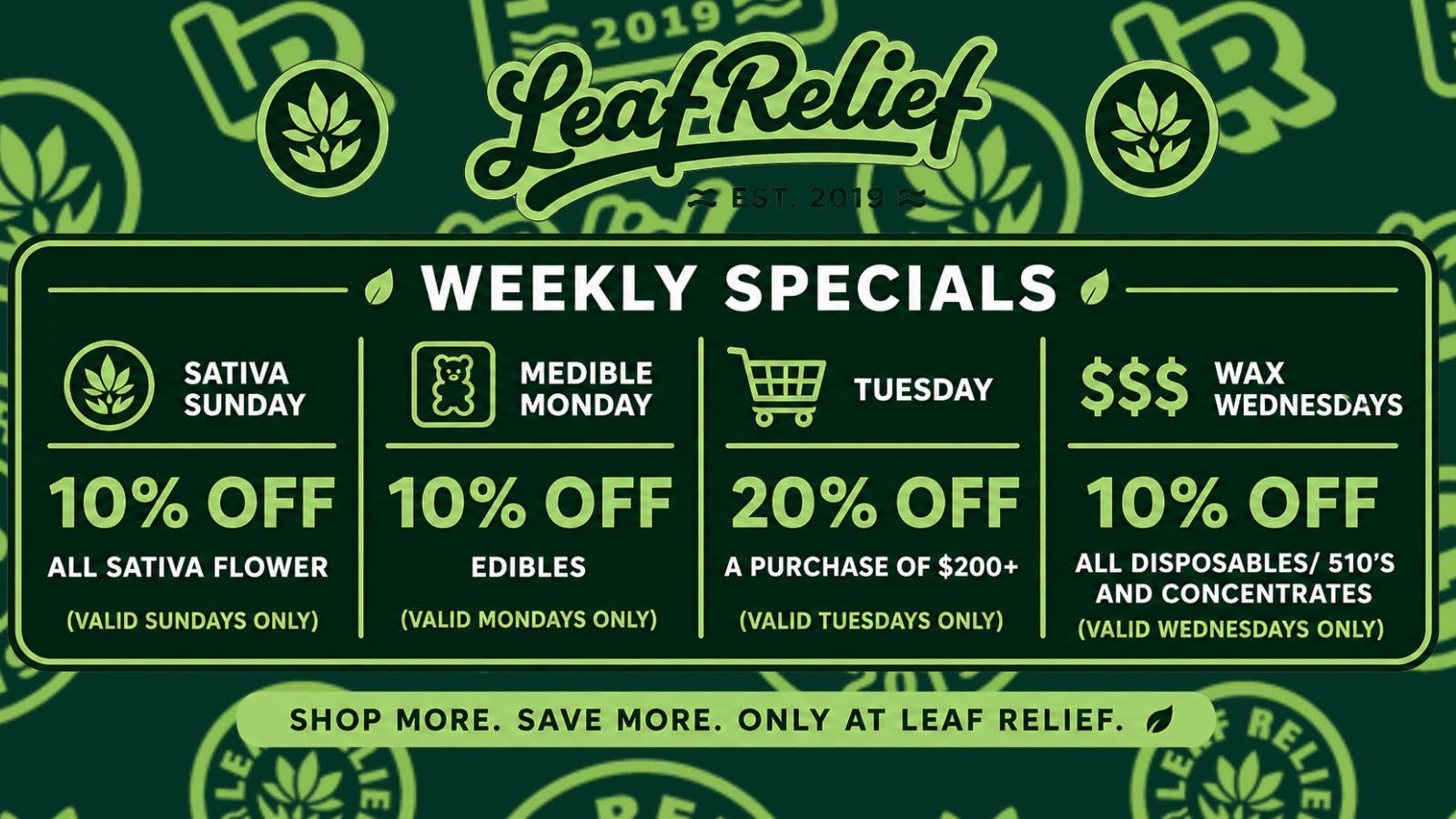 Leaf Relief - Youngstown 10% off all Sativa Flower
