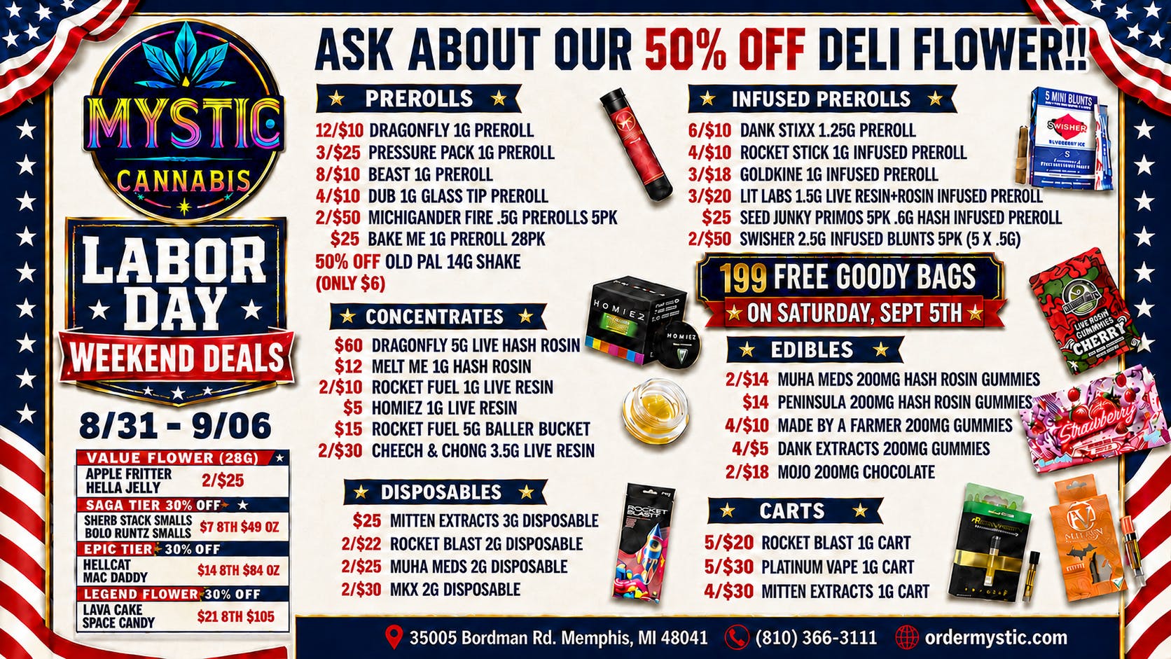 Mystic Cannabis of Memphis (formerly Joyology) 50% OFF DELI FLOWER!!
