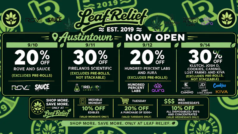 Leaf Relief - Austintown - NOW OPEN Leaf Relief Austintown - NOW OPEN!