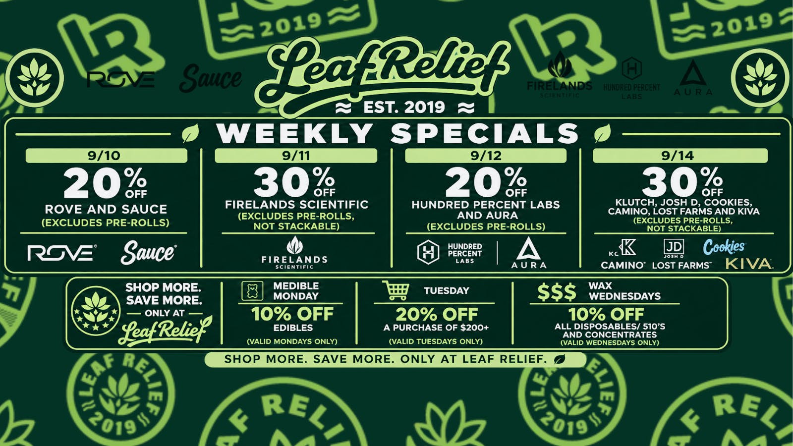 Leaf Relief - Reynoldsburg 20% OFF ROVE AND SAUCE - SEPTEMBER DEALS