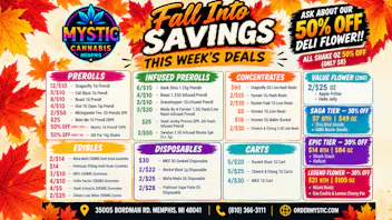 Mystic Cannabis of Memphis (formerly Joyology) Mystic Cannabis-Weekly Deals - 50% off Deli Flower
