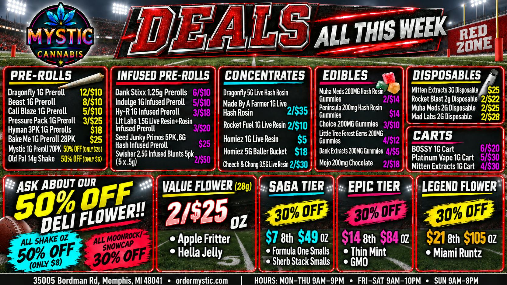 Mystic Cannabis of Memphis Mystic Cannabis - 50% off Deli Flower + MORE!!!