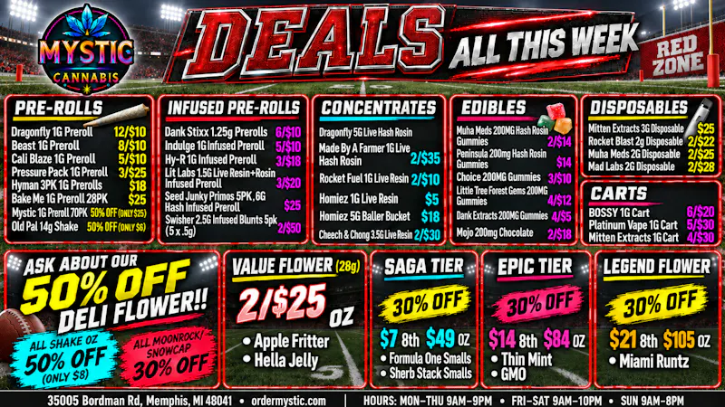 Mystic Cannabis of Memphis Mystic Cannabis - 50% off Deli Flower + MORE!!!