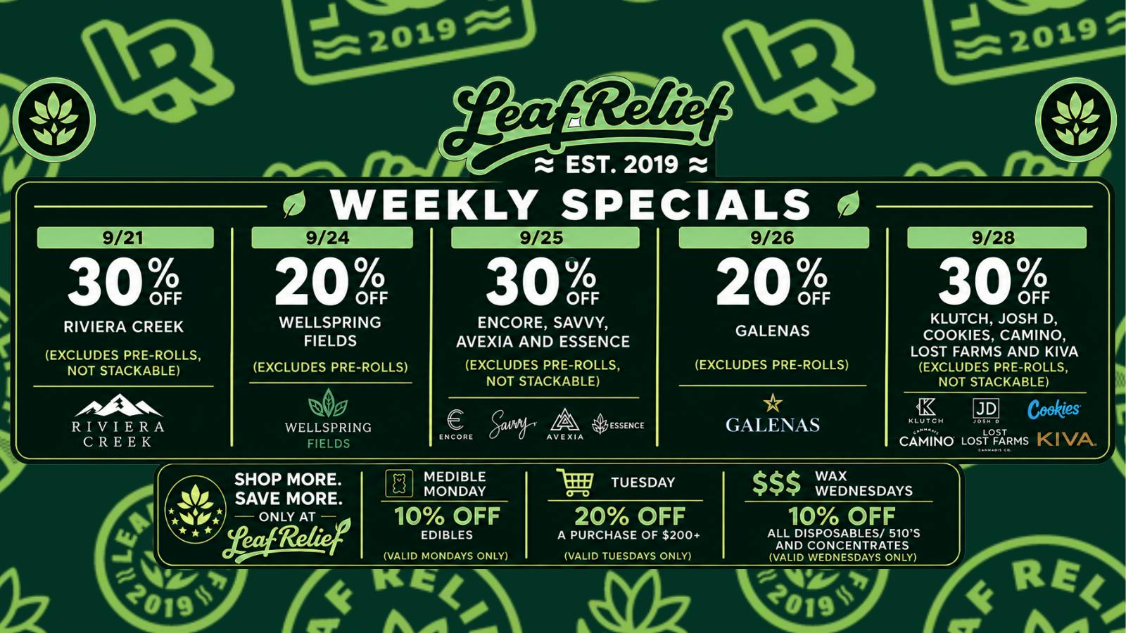Leaf Relief - Austintown - NOW OPEN Up to 30% off your favorite Brands!! Leaf Relief