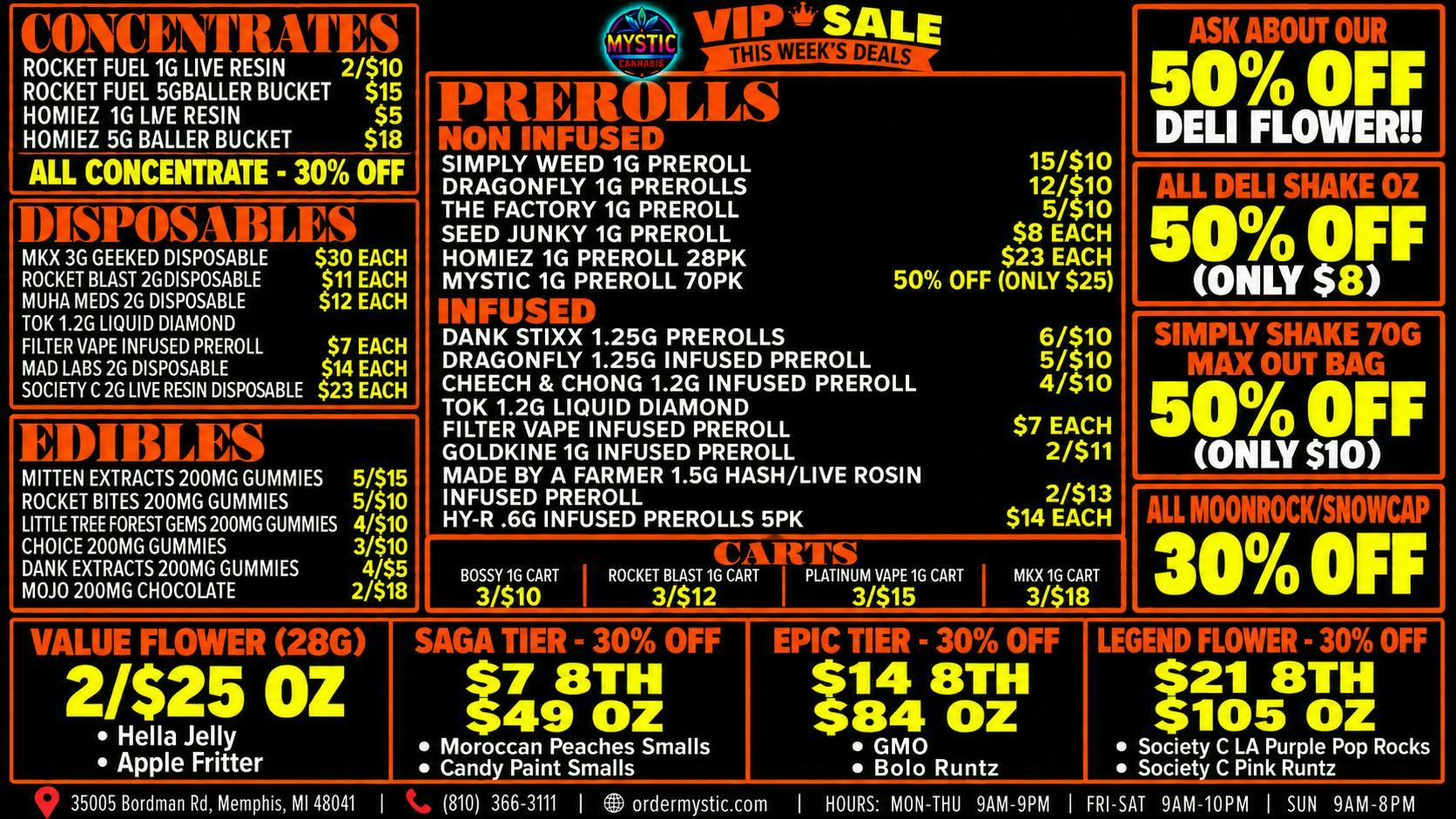 Mystic Cannabis of Memphis Mystic Cannabis - 50% off Deli Flower + MORE!!!!