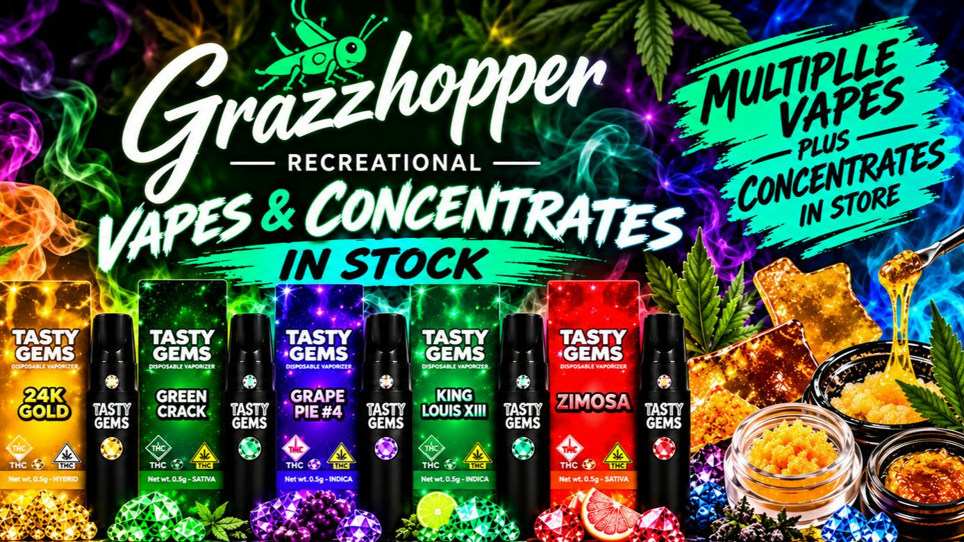 Grazzhopper Multiple Vapes + Concentrates In Store-Grazzhopper