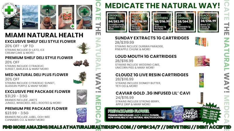 Miami Natural Health - Open 24 Hours NATURAL HEALTH FRESH DROPS WITH OTD PRICING!💥