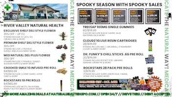 River Valley Natural Health SPOOKED BY NH SALES🧛‍♀️28 PK PRE ROLLS 3/$79.99👻