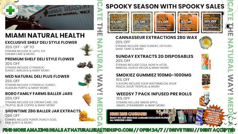 Miami Natural Health - Open 24 Hours SPOOKED BY NATURAL HEALTH MAJOR PRICE DROPS!