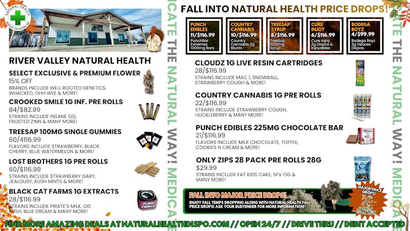River Valley Natural Health FALL INTO NATURAL HEALTH MAJOR PRICE DROPS!💨
