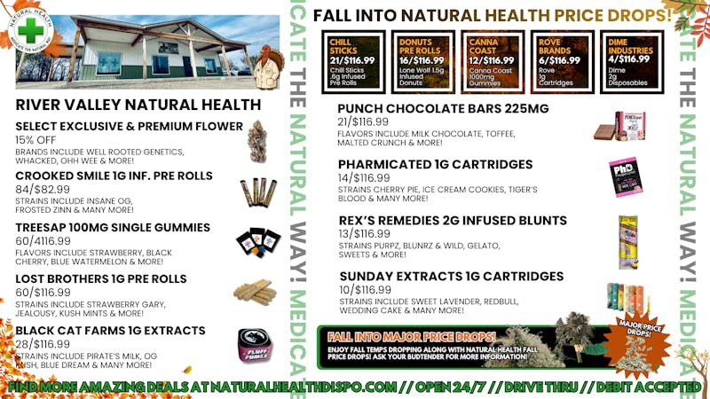 River Valley Natural Health FALL INTO NATURAL HEALTH STOREWIDE PRICE DROPS!!💨
