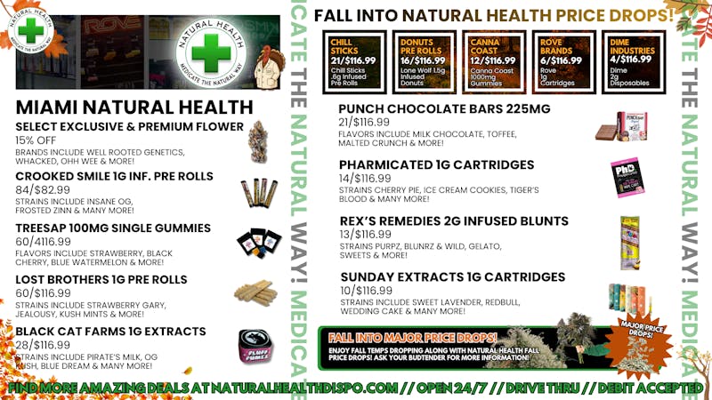 Miami Natural Health - Open 24 Hours MAJOR PRICE DROPS AT NATURAL HEALTH!!💨