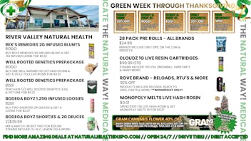River Valley Natural Health NATURAL HEALTH HAS GREEN WEEK GOING STRONG!!🧨