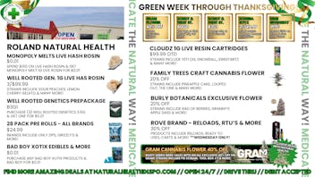Roland Natural Health (Drive Thru 24/7) GREEN WEEK IN FULL EFFECT AT NATURAL HEALTH!💥