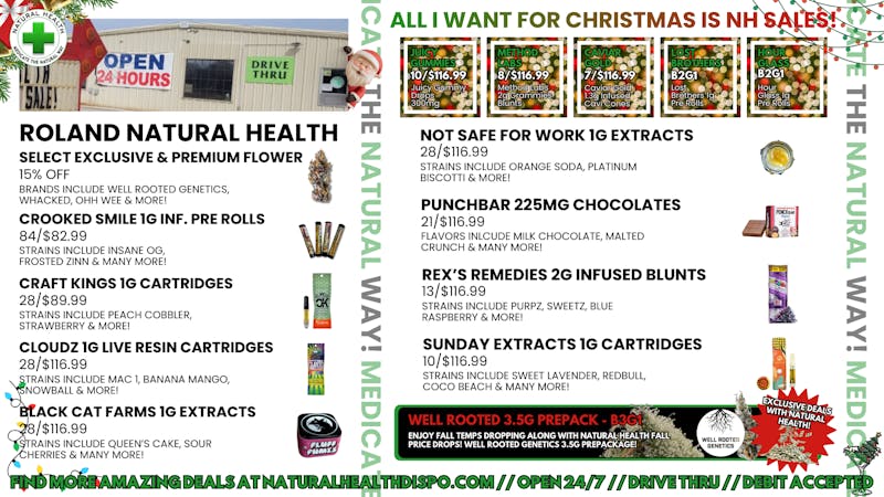 Roland Natural Health (Drive Thru 24/7) ALL I WANT FOR CHRISTMAS IS NATURAL HEALTH SALES🎅