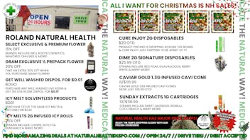 Roland Natural Health (Drive Thru 24/7) ALL I WANT FOR CHRISTMAS IS NH BLOWOUT SALES!