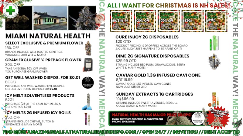 Miami Natural Health - Open 24 Hours ALL I WANT FOR CHRISTMAS IS NH SALES!🎅