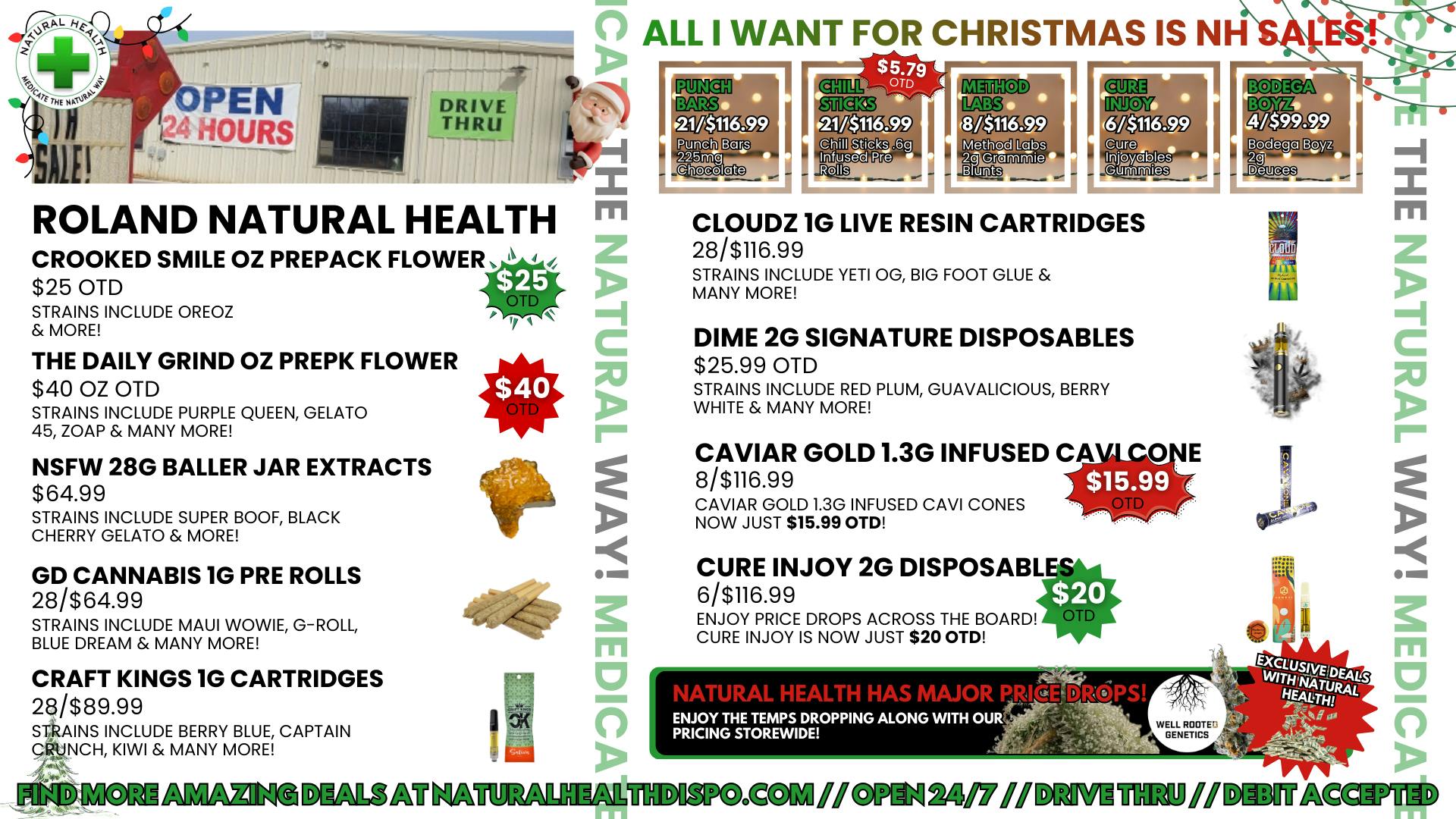 Roland Natural Health (Drive Thru 24/7) ALL I WANT FOR CHRISTMAS IS NATURAL HEALTH SALES🎅