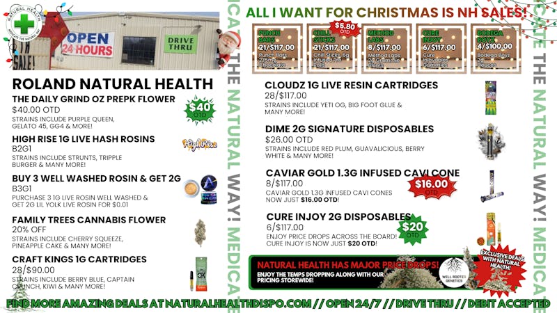 Roland Natural Health (Drive Thru 24/7) YOUR ONE STOP CHRISTMAS SHOP AT NATTY HEALTH!🎅