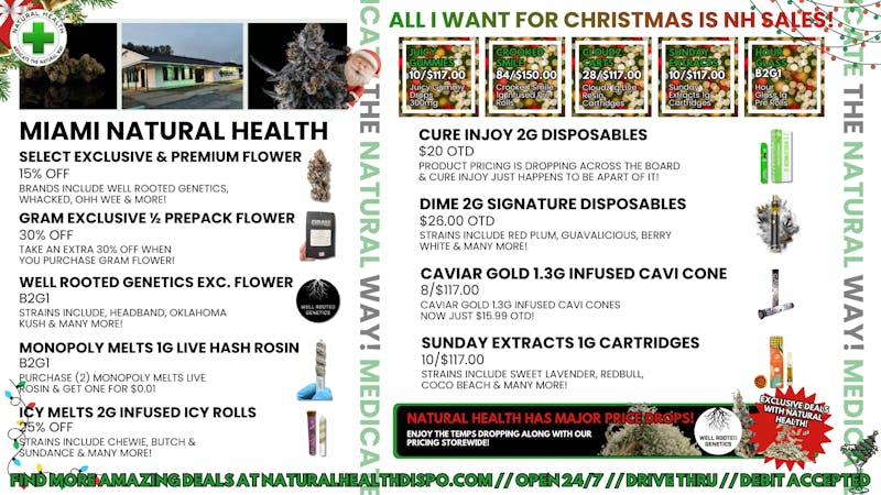 Miami Natural Health - Open 24 Hours YOUR ONE STOP CHRISTMAS SHOP AT NATTY HEALTH!🎅