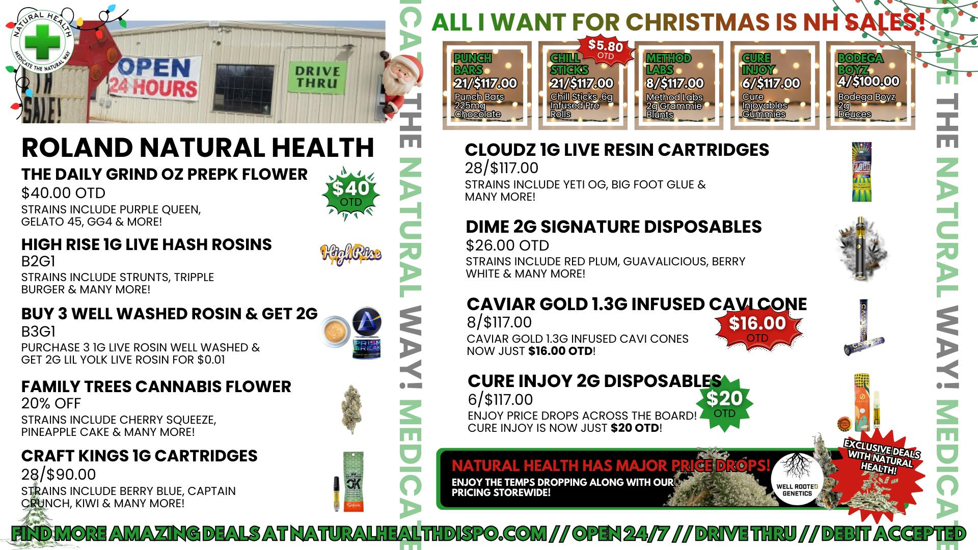 Roland Natural Health (Drive Thru 24/7) MERRY CHRISTMAS FROM NATURAL HEALTH!🎅