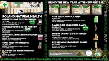 Roland Natural Health (Drive Thru 24/7) NEW YEAR WITH NEW PRICE DROPS AT NATURAL HEALTH!