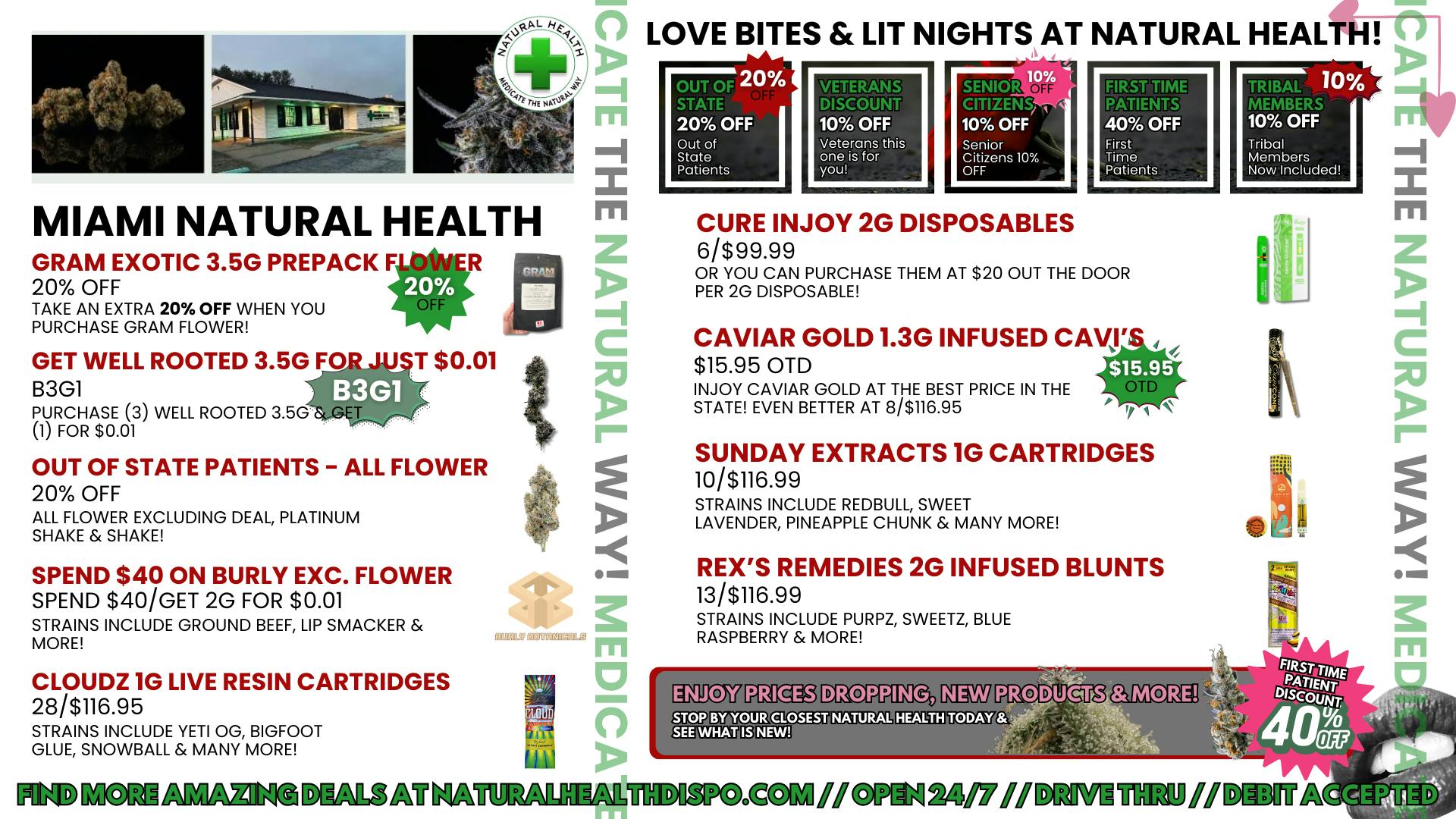 Miami Natural Health - Open 24 Hours LOVE BITES & LITS NIGHTS AT NATURAL HEALTH!💥