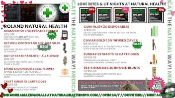 Roland Natural Health (Drive Thru 24/7) LOVE BITES & LIT NIGHTS AT NATURAL HEALTH!!💕