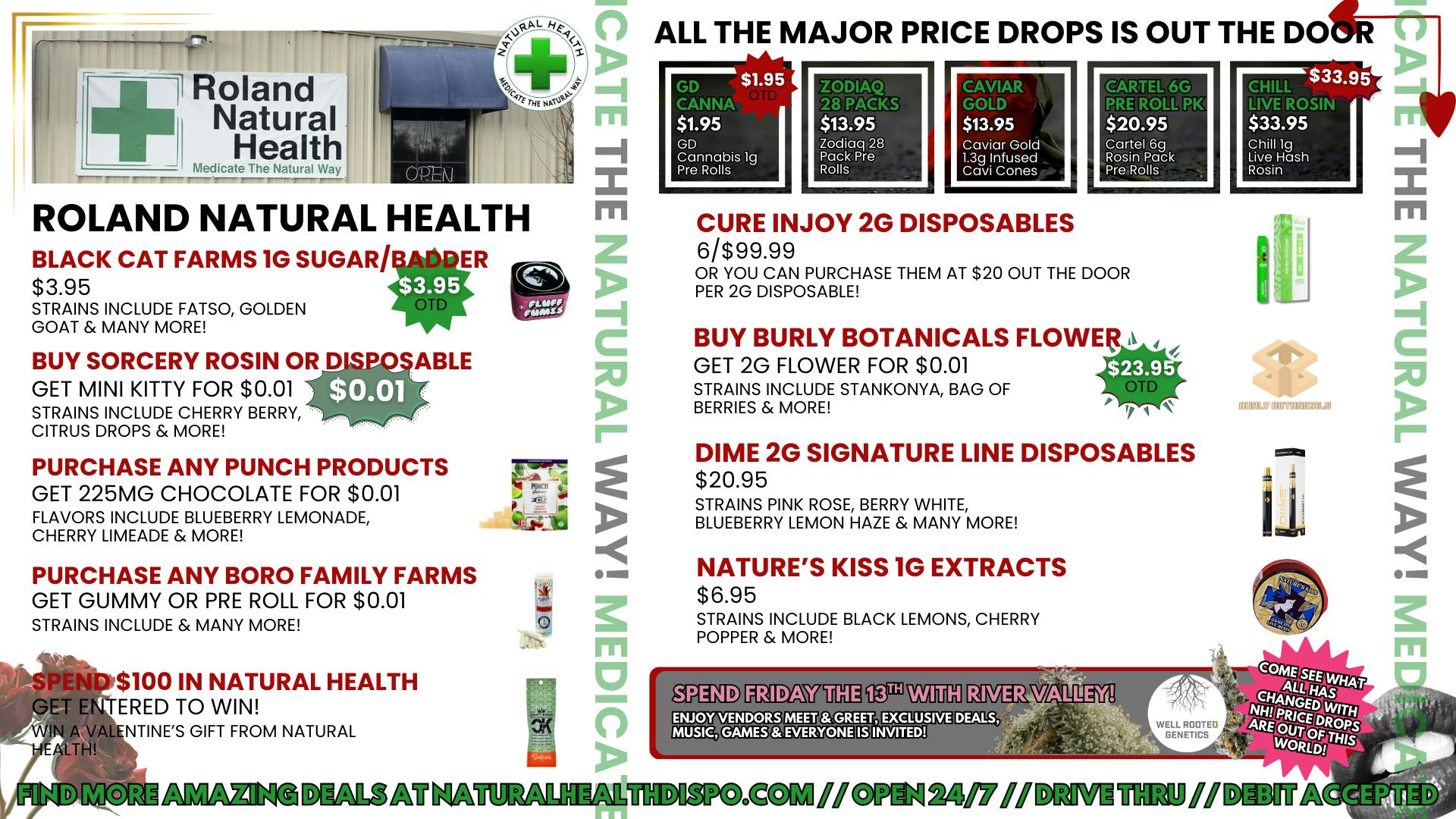 Roland Natural Health (Drive Thru 24/7) NATURAL HEALTH PATIENT APPREC. PRICE DROPS!!